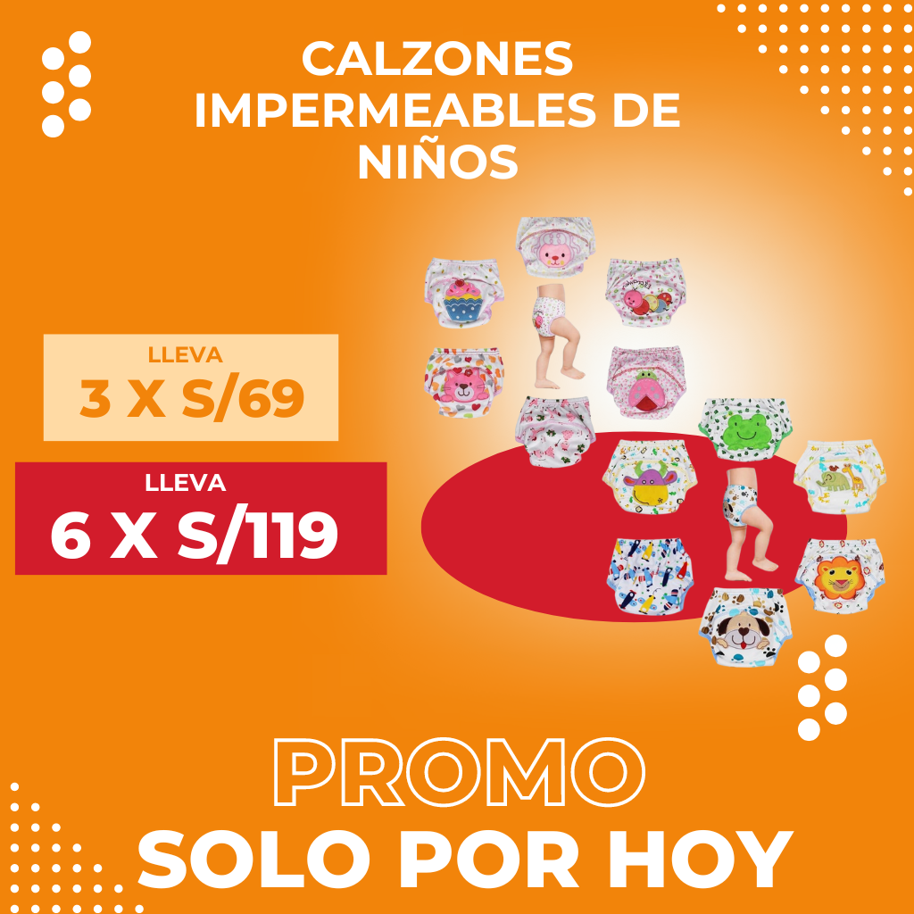 CALZÓN IMPERMEABLE DE NIÑOS | ENVÍO GRATIS