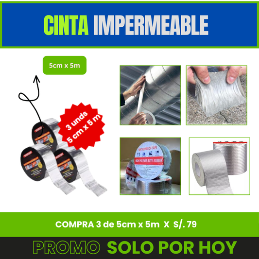 Cinta Impermeable 5cm x 5m | ENVÍO GRATIS