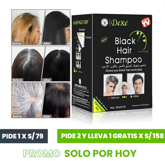 Shampoo Negro - Cubre CANAS | Envió GRATIS a todo Perú